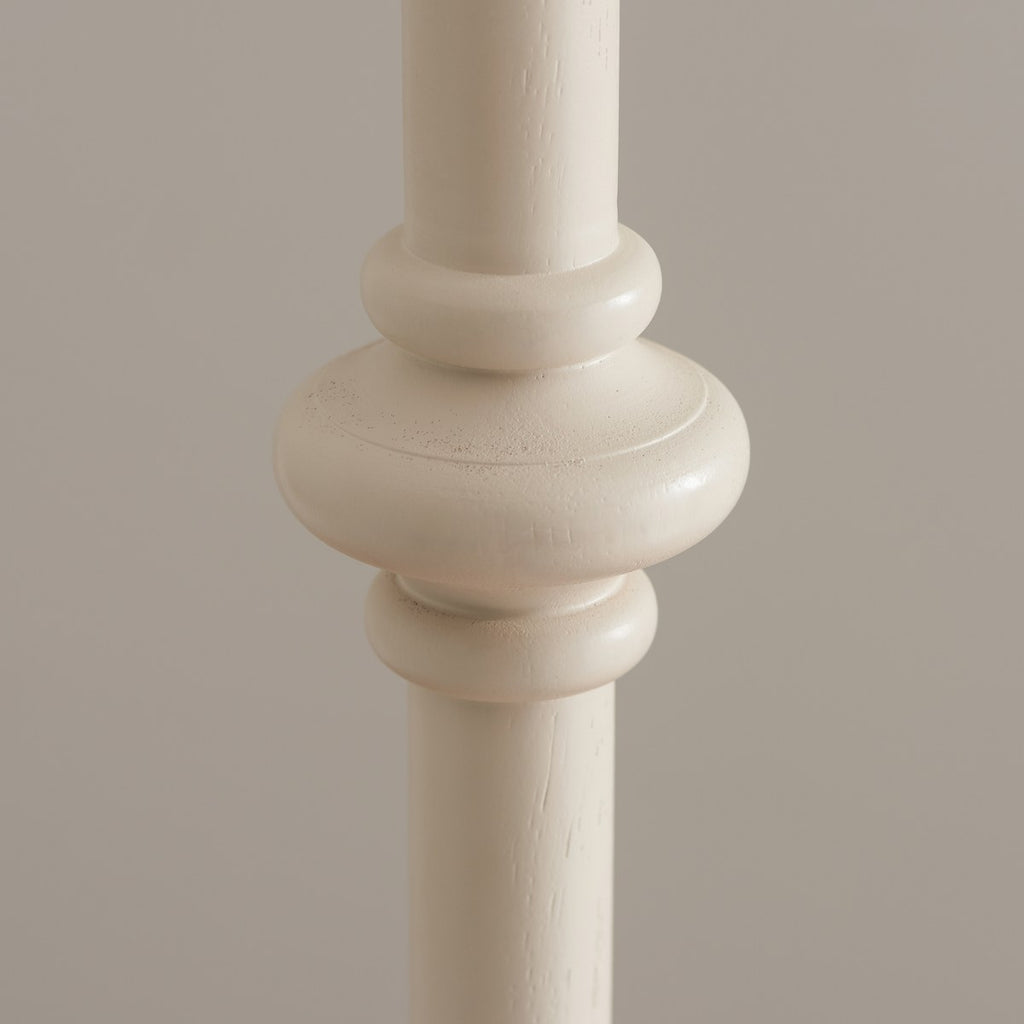 Endon Carnaby Floor Lamp in Almond White with Leaf 35cm Herb Garden Green Shade