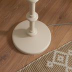 Endon Carnaby Floor Lamp in Almond White with Leaf 35cm Herb Garden Green Shade
