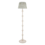 Endon Carnaby Floor Lamp in Almond White with Leaf 35cm Herb Garden Green Shade
