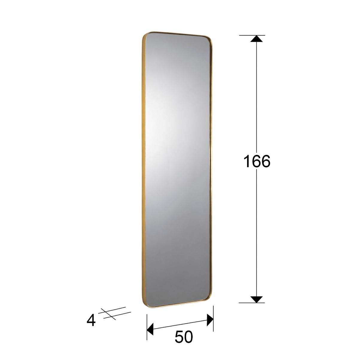 Regent Orio Medium Rectangular Mirror with Gold Leaf Frame