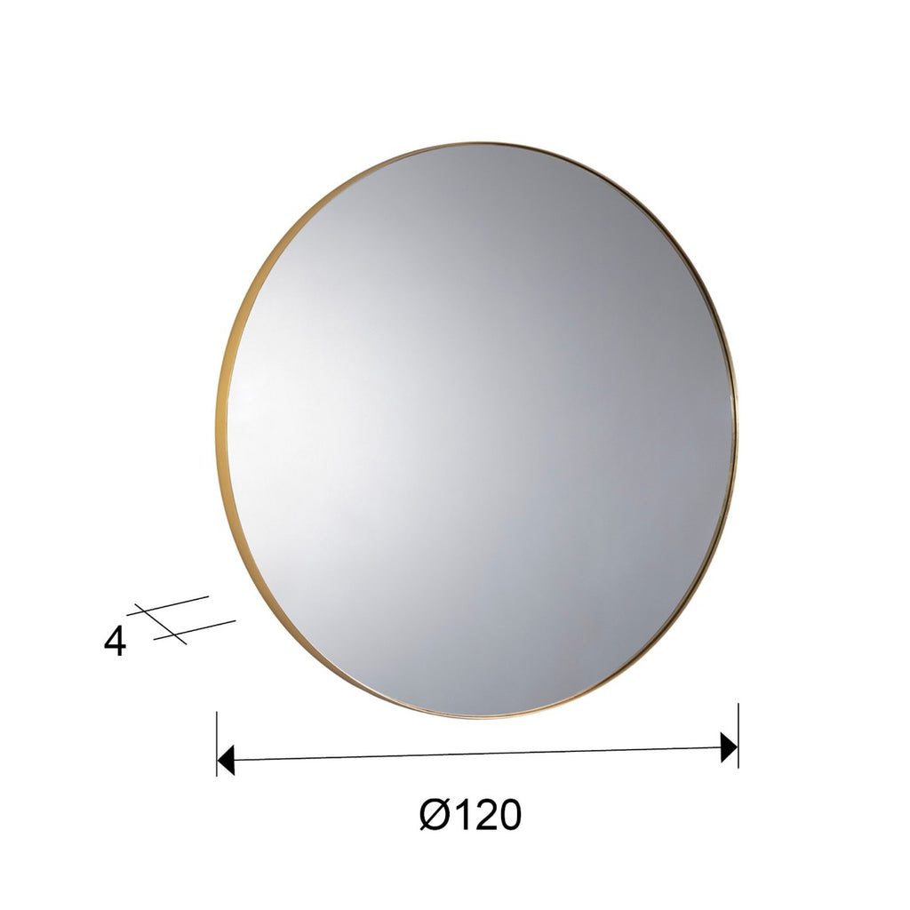 Regent Orio Round Illuminated Mirror in Gold Leaf