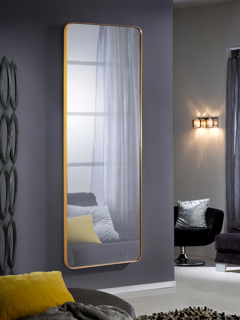 Regent Orio Large Rectangular Mirror with Gold Leaf Frame