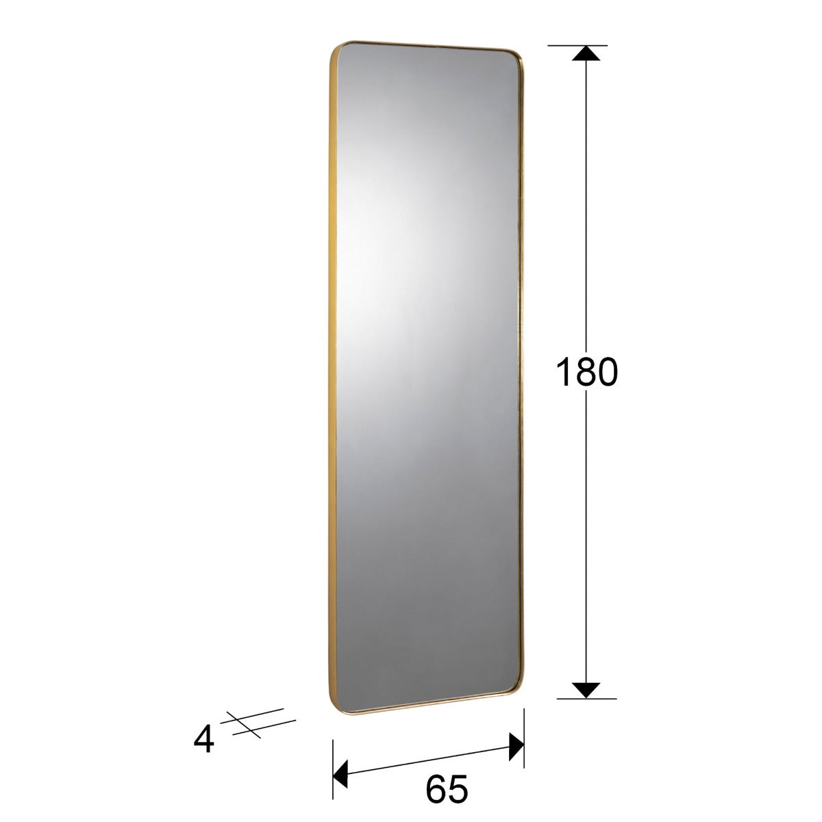 Regent Orio Large Rectangular Mirror with Gold Leaf Frame