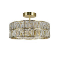 Novena Lislea 4 Light Bathroom Crystal Ceiling Light Satin Brass