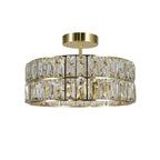 Novena Lislea 4 Light Bathroom Crystal Ceiling Light Satin Brass