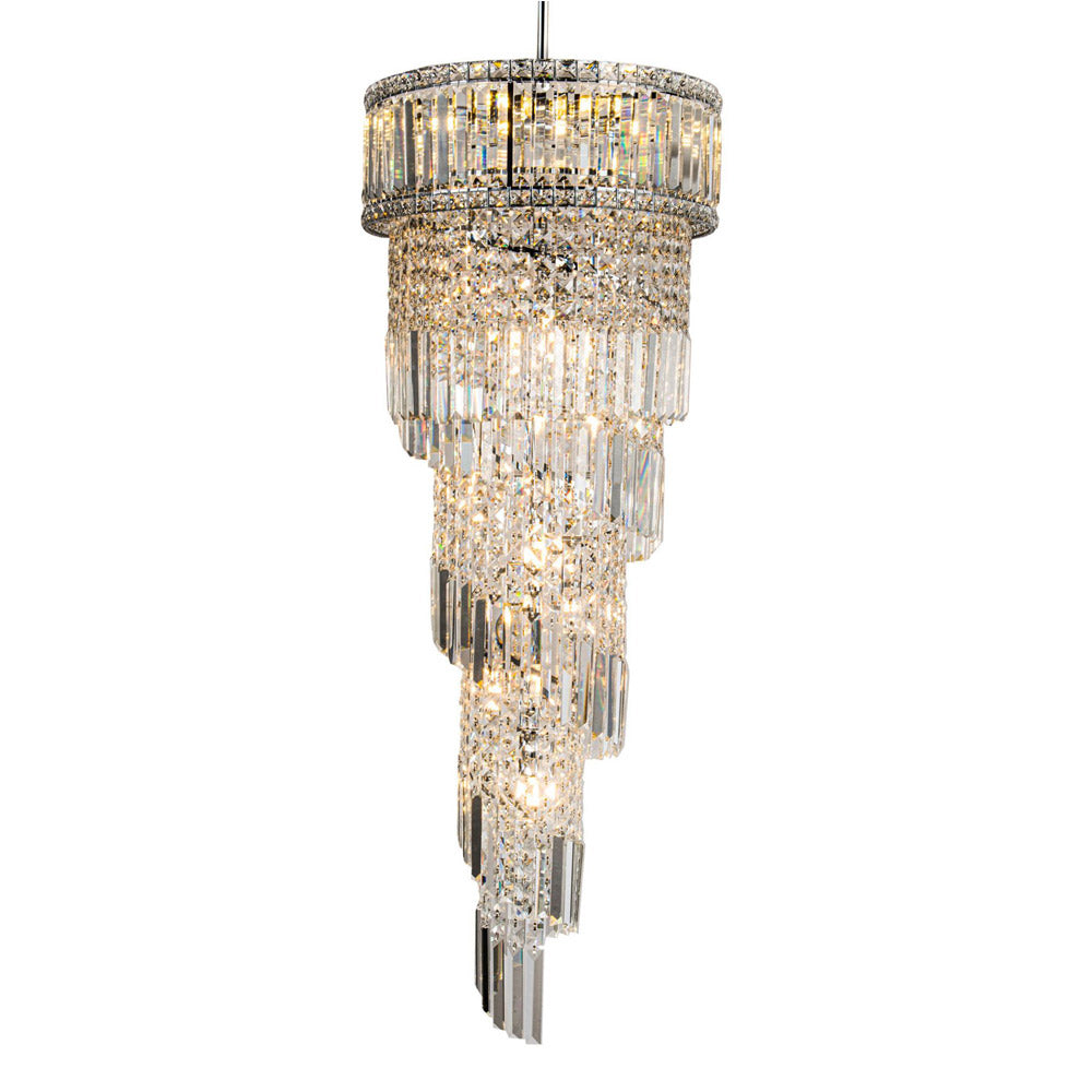 Novena Skyhill 13 Light Crystal Pendant Light in Polished Chrome