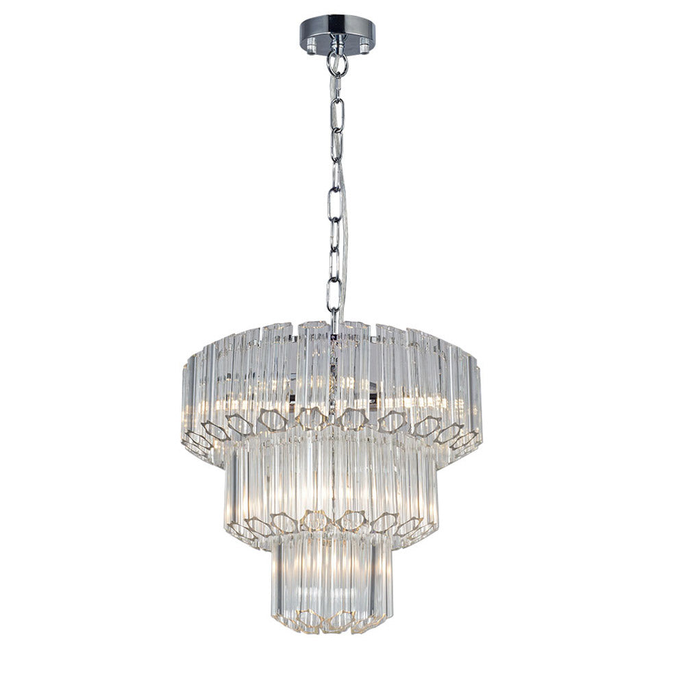 Novena Camlough 7 Light Polished Chrome Crystal Pendant Light