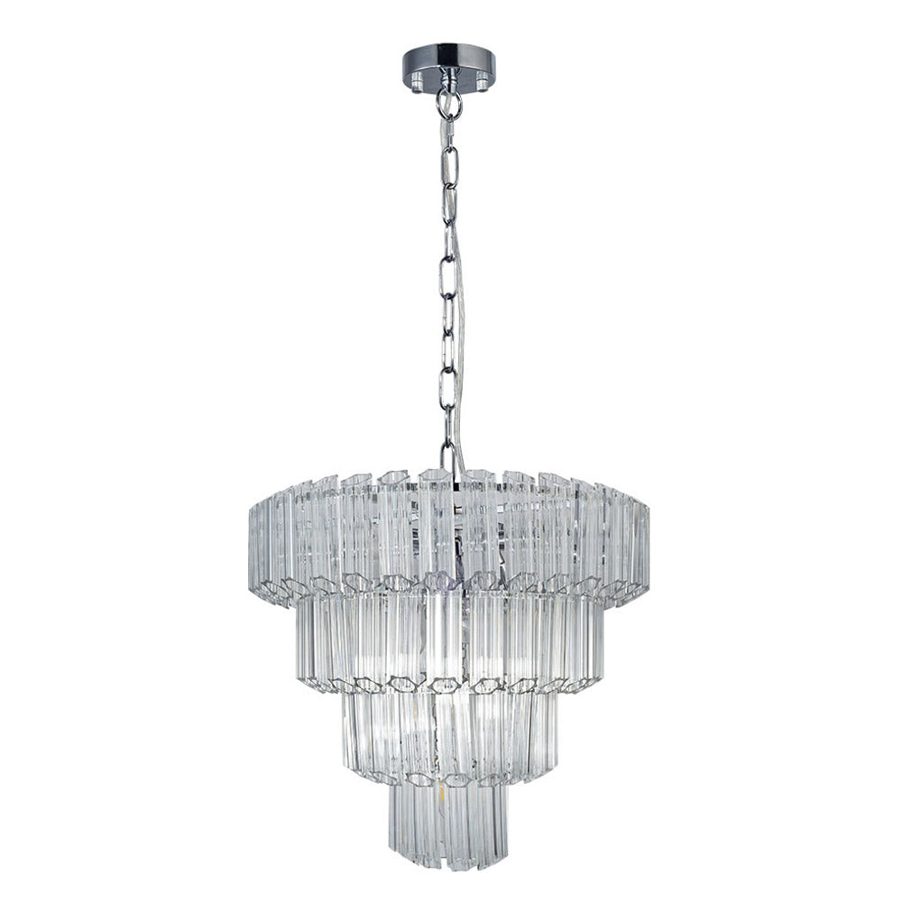 Novena Camlough 11 Light Crystal Pendant Light Polished Chrome