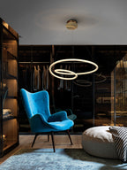 Schuller Tube Pendant Light in Gold