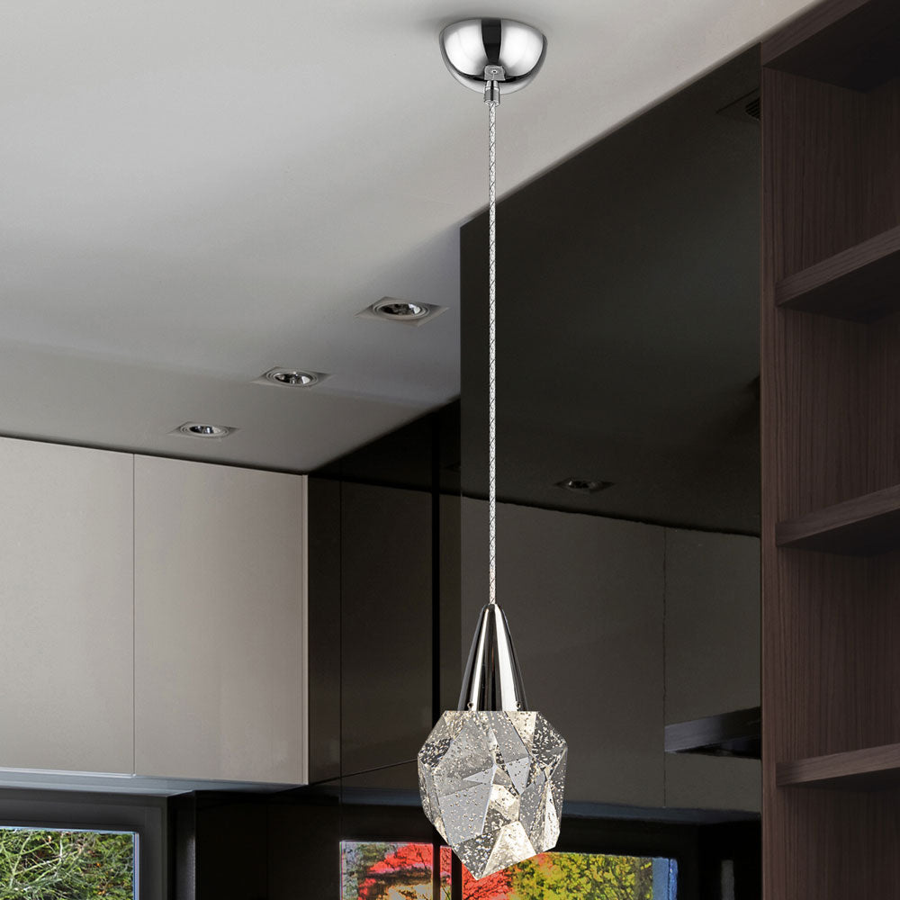Schuller Aquaria Single Pendant Light in Chrome