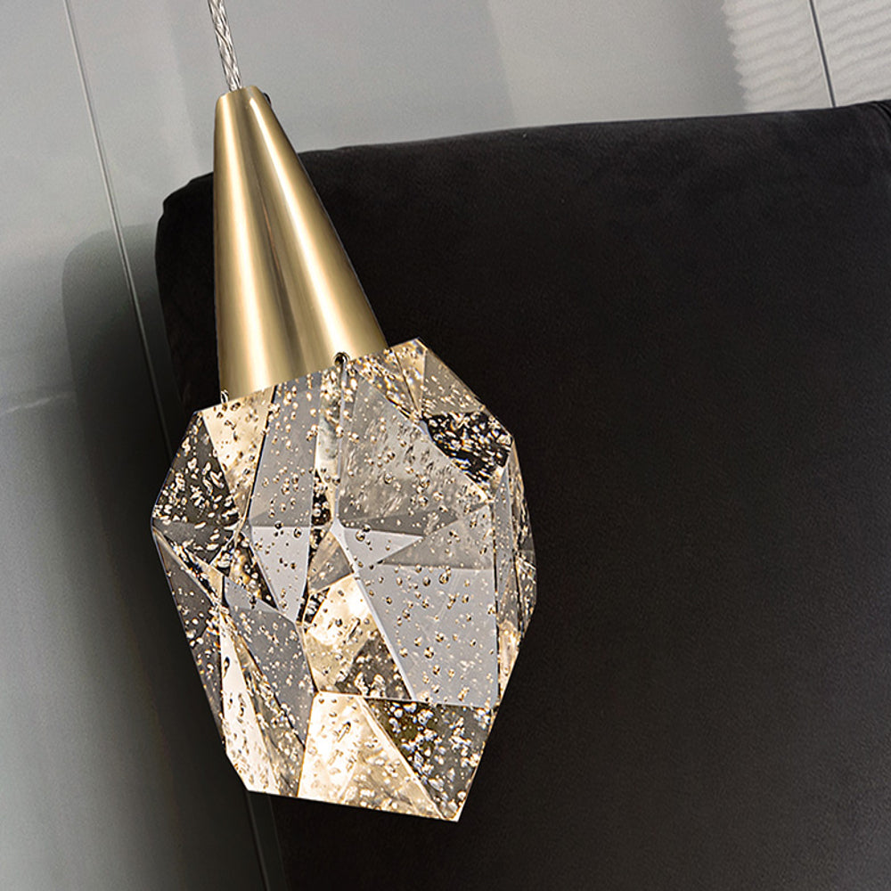 Schuller Aquaria Single Pendant Light in Matt Gold