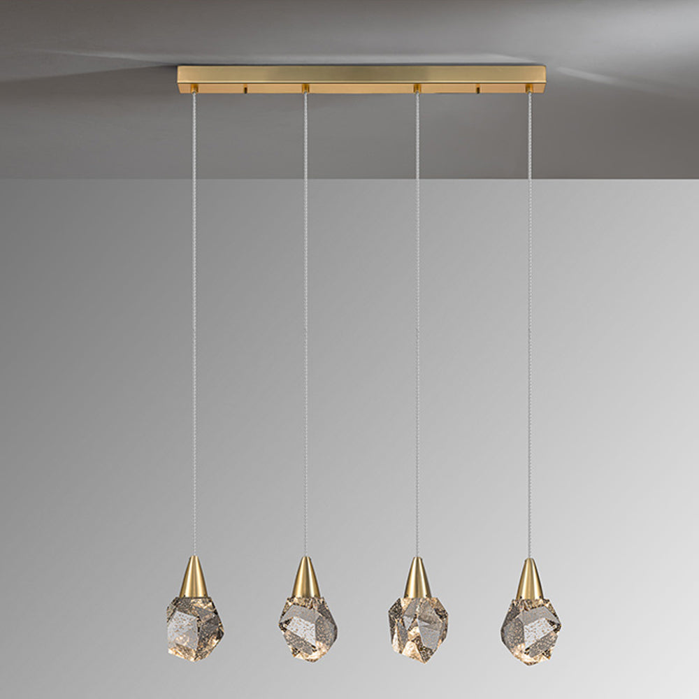 Schuller Aquaria 4 Light Bar Pendant Light in Matt Gold