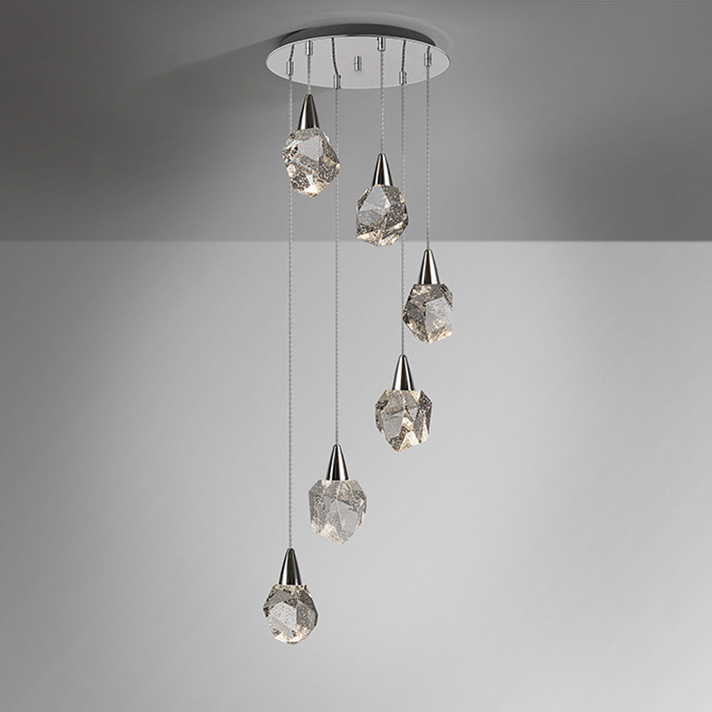 Schuller Aquaria 6 Light Pendant Light in Chrome