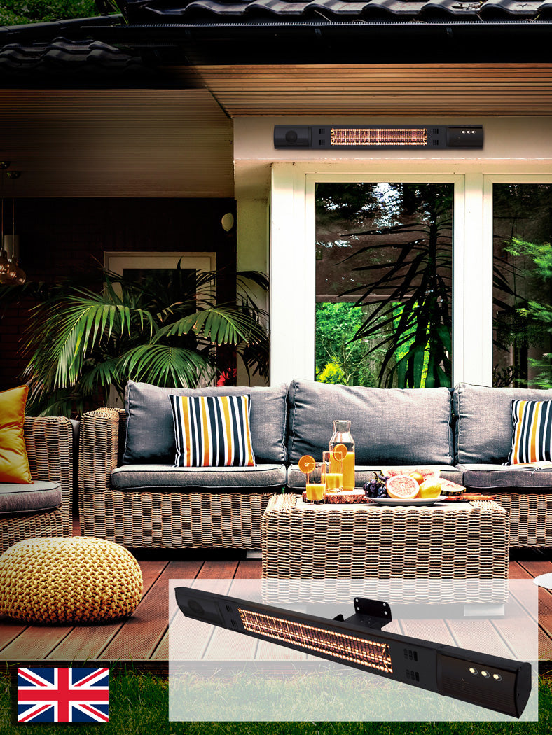 Regent Helios Outdoor Electric Wall Heater with Bluetooth Speaker and Remote Control