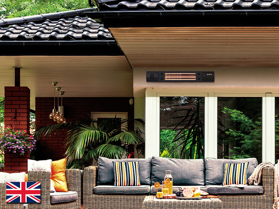 Regent Helios Outdoor Electric Wall Heater with Bluetooth Speaker and Remote Control