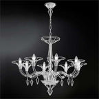 Metal Lux Dedalo 8 Light Pendant Light in Metallic White