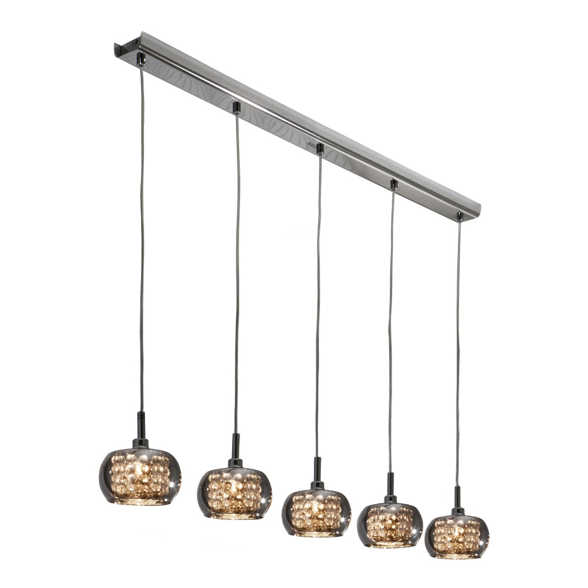 Schuller Arian 5 Light Bar Pendant Light in Steel
