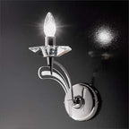 Metal Lux Icaro Wall Light in Chrome and Glass 
