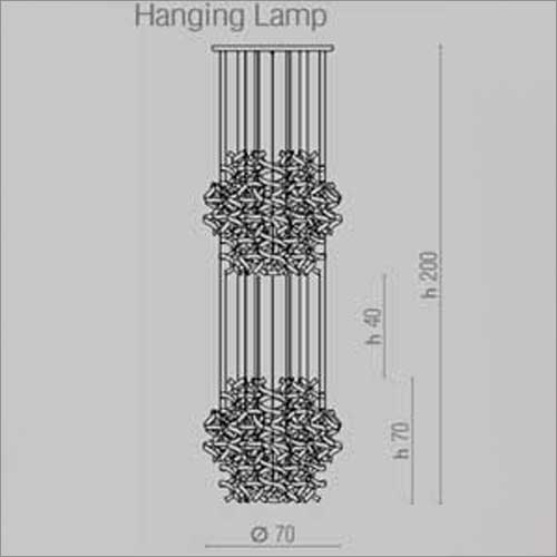 Metal Lux Astro 12 Light Double Pendant Light with White Spiral Glass