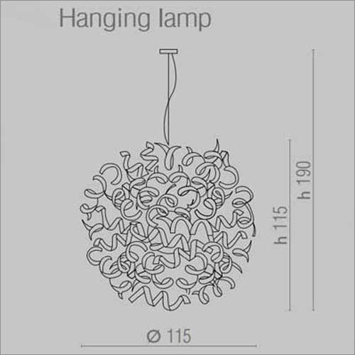 Metal Lux Astro 18 Light Pendant Light with Clear Spiral Glass