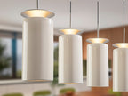 Schuller Alfara 5 Light Linear Pendant in Grey with Ceramic Shades