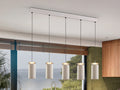Schuller Alfara 5 Light Linear Pendant in Grey with Ceramic Shades