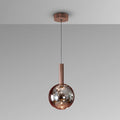 Schuller Sapore Single Pendant in Dark Bronze with Smoke Glass Shade