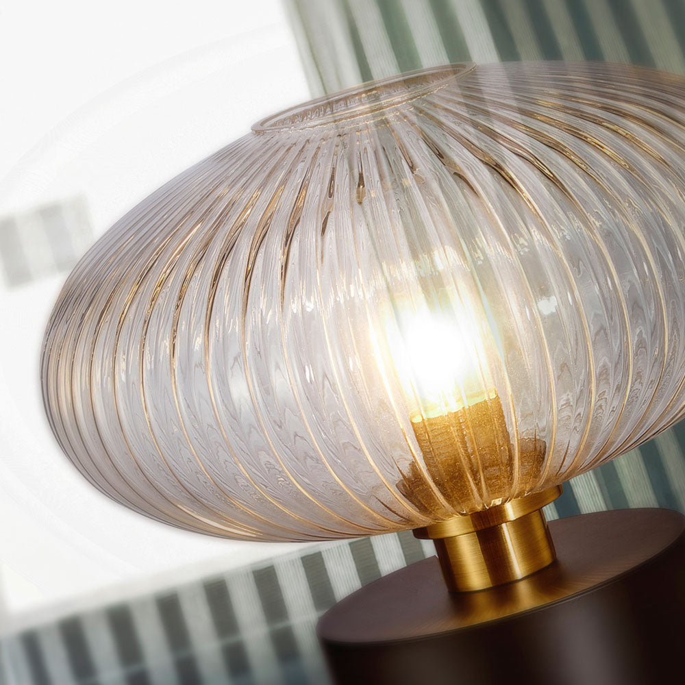 Schuller Norma Table Lamp in Black and Brass