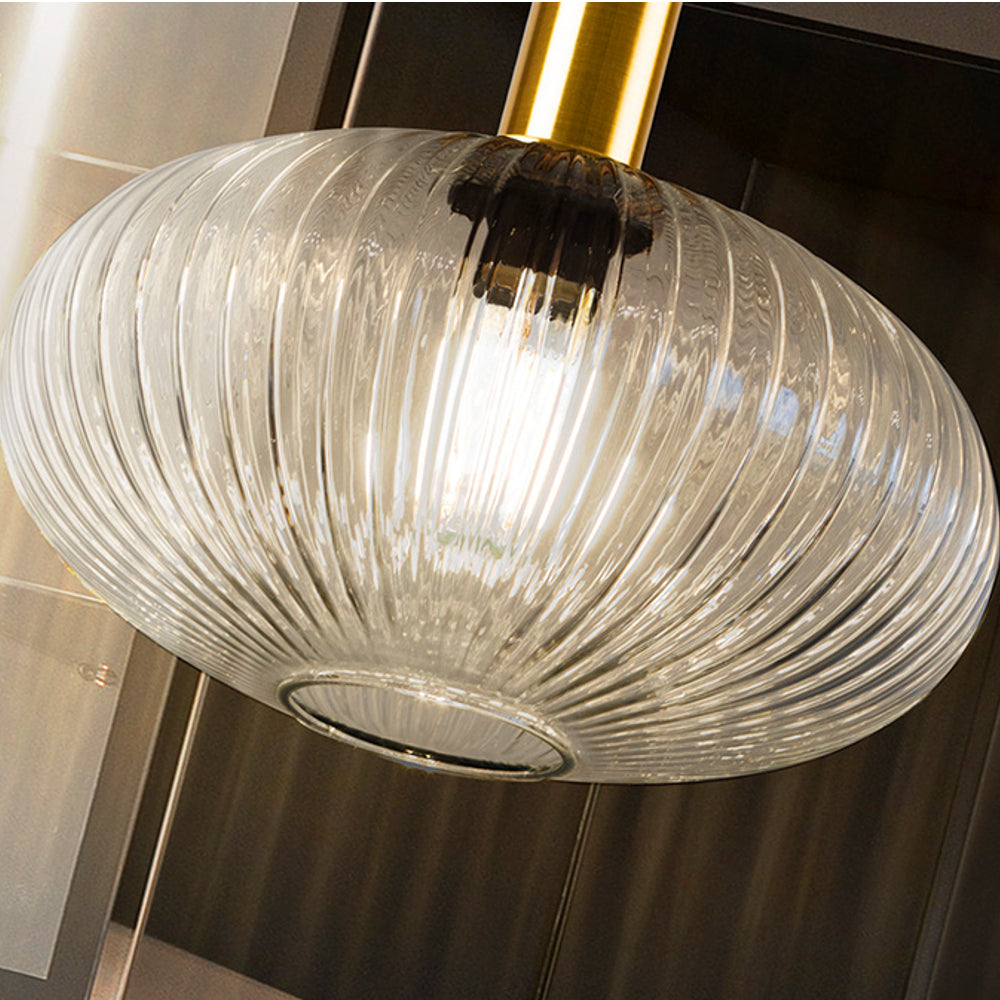 Schuller Norma Single Pendant Light in Black and Brass