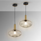 Schuller Norma Single Pendant Light in Black and Brass