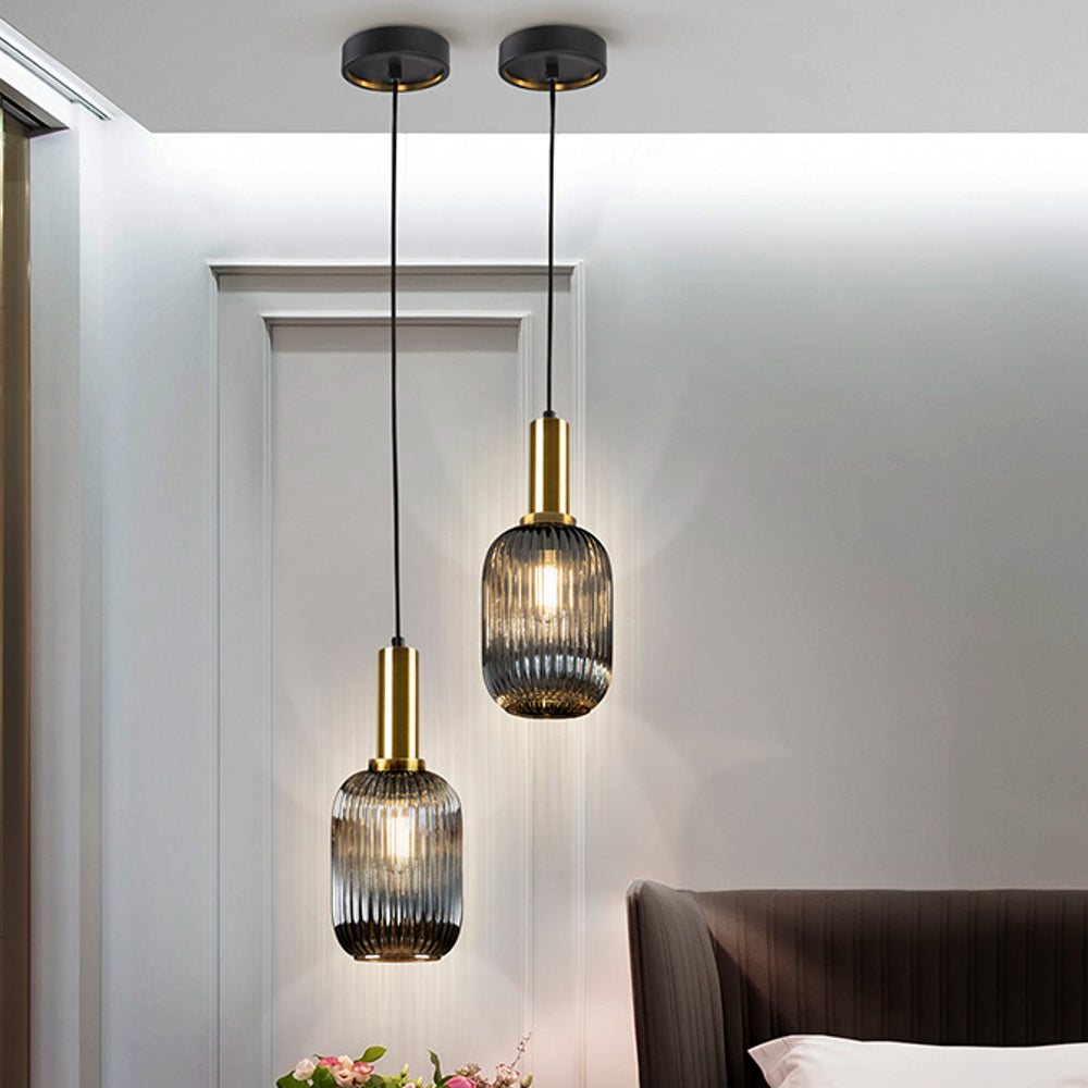 Schuller Norma Single Pendant Light in Smoke Grey