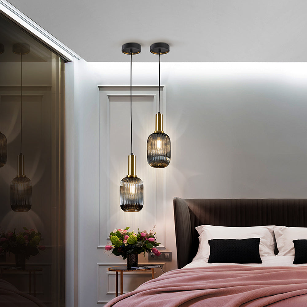Schuller Norma Single Pendant Light in Smoke Grey