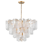Corbett Piemonte 12 Light Chandelier with Clear Handmade Glass in Gold Leaf