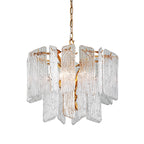 Corbett Piemonte 4 Light Pendant Light with Clear Handmade Glass in Royal Gold