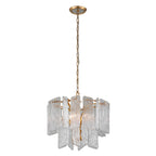 Corbett Piemonte 4 Light Pendant Light with Clear Handmade Glass in Royal Gold