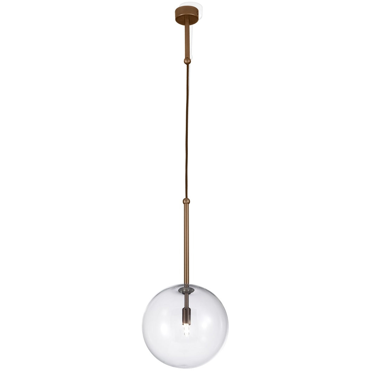Metal Lux Estro 1 Light Pendant Light in Burnished Bronze