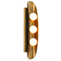 Corbett Hopper 3 Light Wall Light in Vintage Brass with Bronze Accents