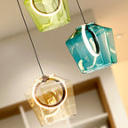 Schuller Ingrid 3 Light Ceiling Light in Dark Bronze Multi-Coloured