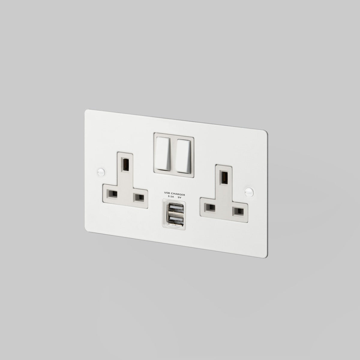 Buster & Punch 2G UK Plug Socket / Usb / White