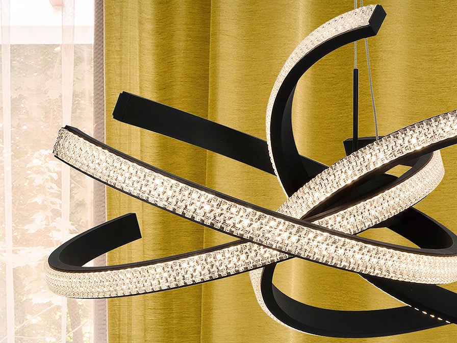 Schuller Ring II Pendant Light in Sanded Matt Black