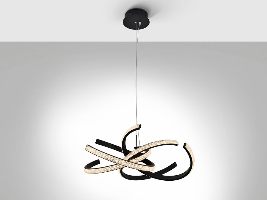 Schuller Ring II Pendant Light in Sanded Matt Black