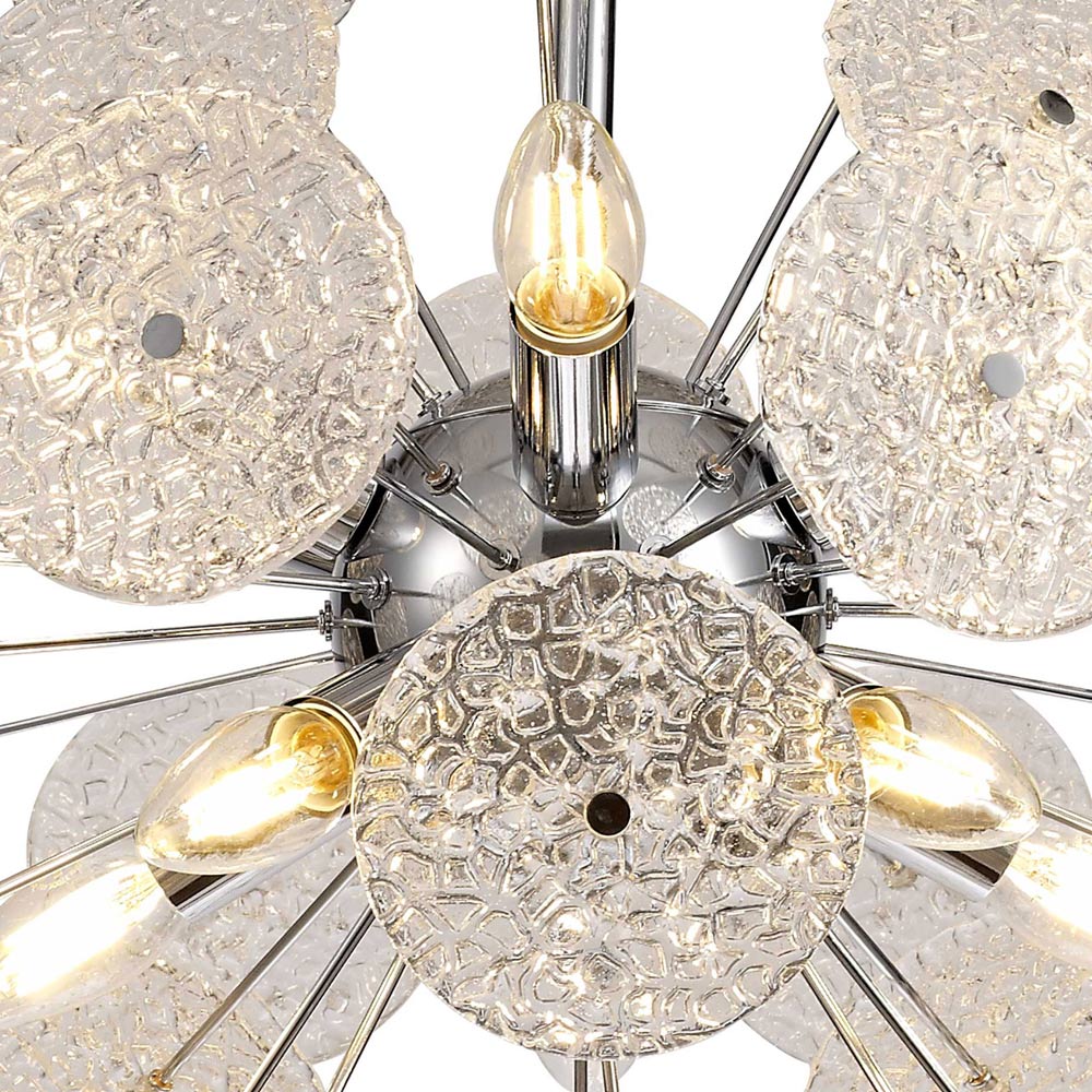 Regent Bayonne 10 Light Pendant Light in Polished Chrome