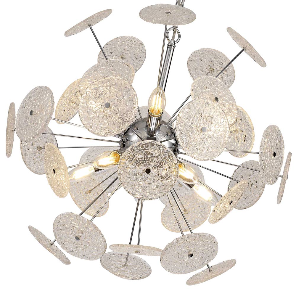 Regent Bayonne 10 Light Pendant Light in Polished Chrome
