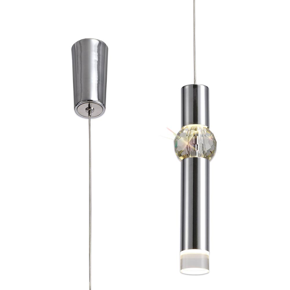 Regent Meudon Pendant Light in Polished Chrome