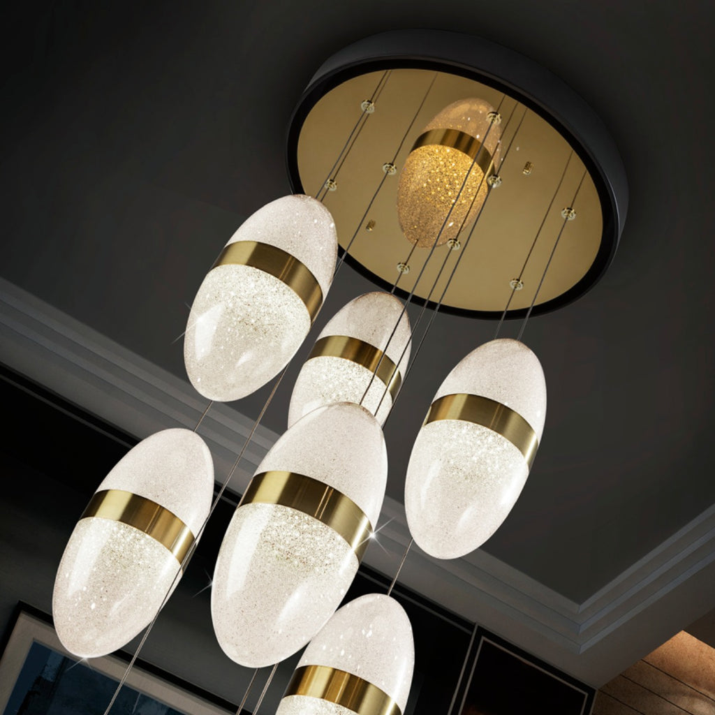 Schuller Garden Ceiling Light in Black Bronze Clear