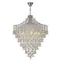 Diyas Inina 9 Light Pendant Light in Polished Chrome with Crystal
