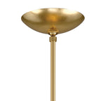 Corbett Ginger 1 Light Pendant Light in Gold Leaf Black with Opal White Shade