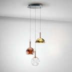 Schuller Charlize 3 Light Ceiling Light in Dark Grey Multi-Coloured