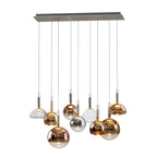 Schuller Charlize 9 Light Ceiling Light in Dark Grey Multi-Coloured