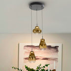 Schuller Aledis 3 Light Ceiling Light in Matt Black Gold Diffused
